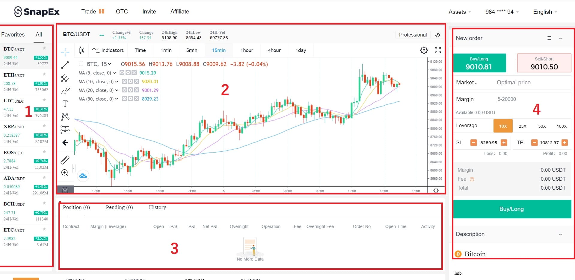 hướng dẫn trade margin trên snapex