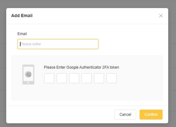 bật bảo mật email bybit
