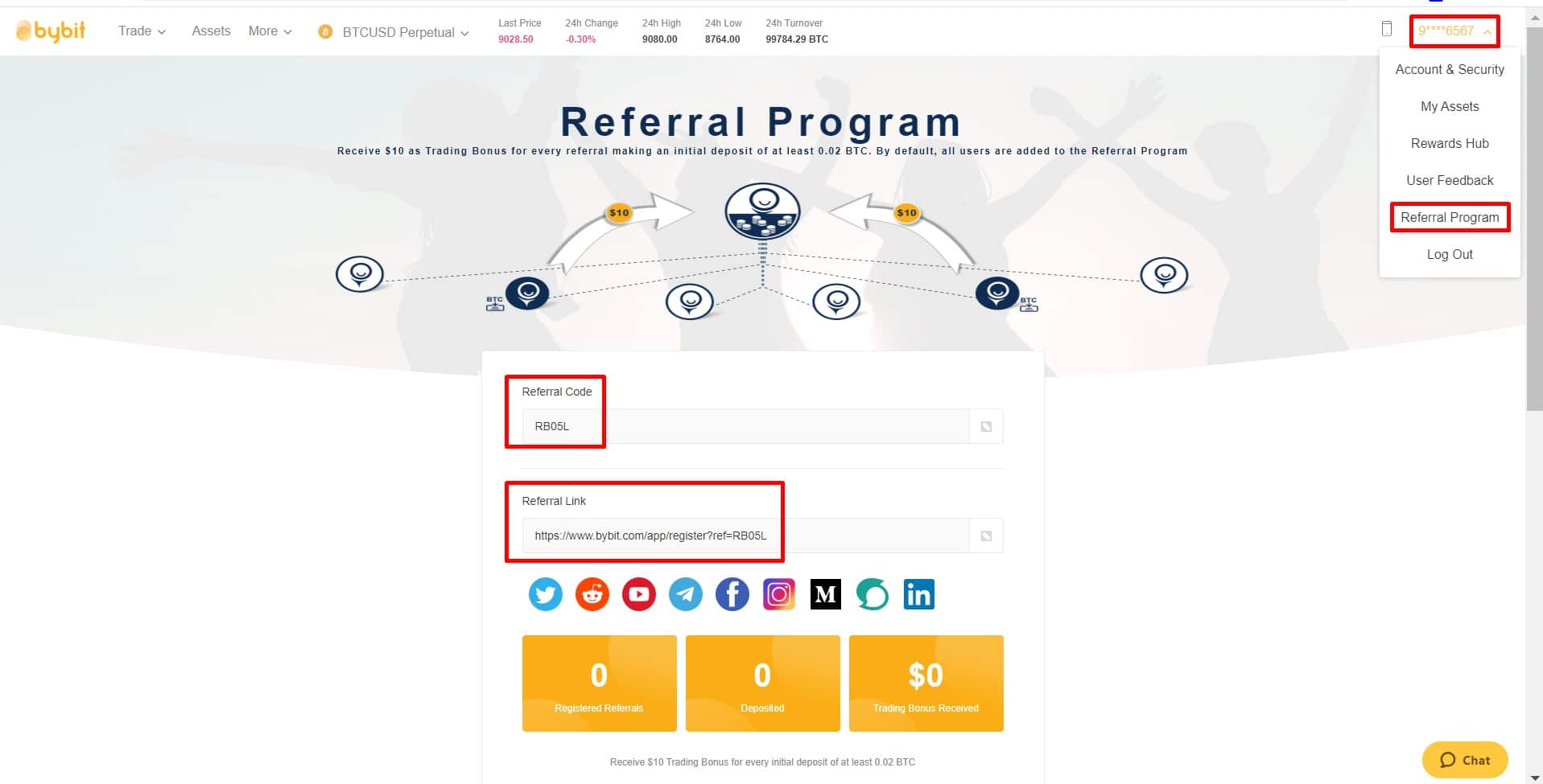 hướng dẫn lấy link ref sàn bybit