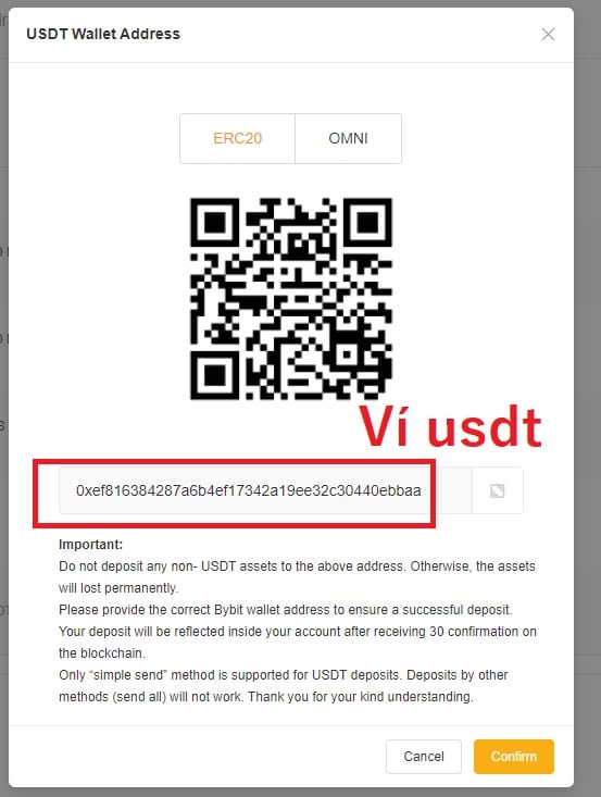 hướng dẫn nạp usdt sàn bybit
