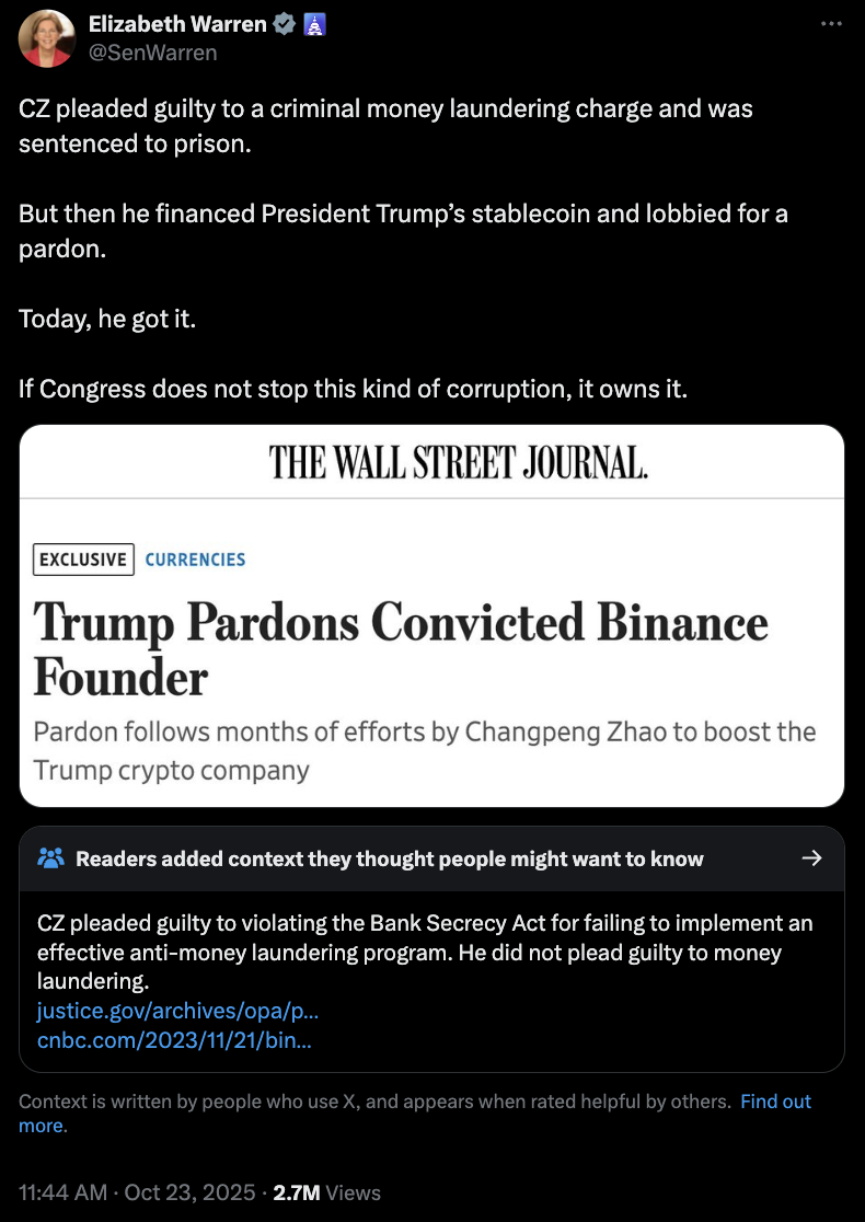 Luật, Changpeng Zhao, Donald Trump, Tham nhũng, Binance
