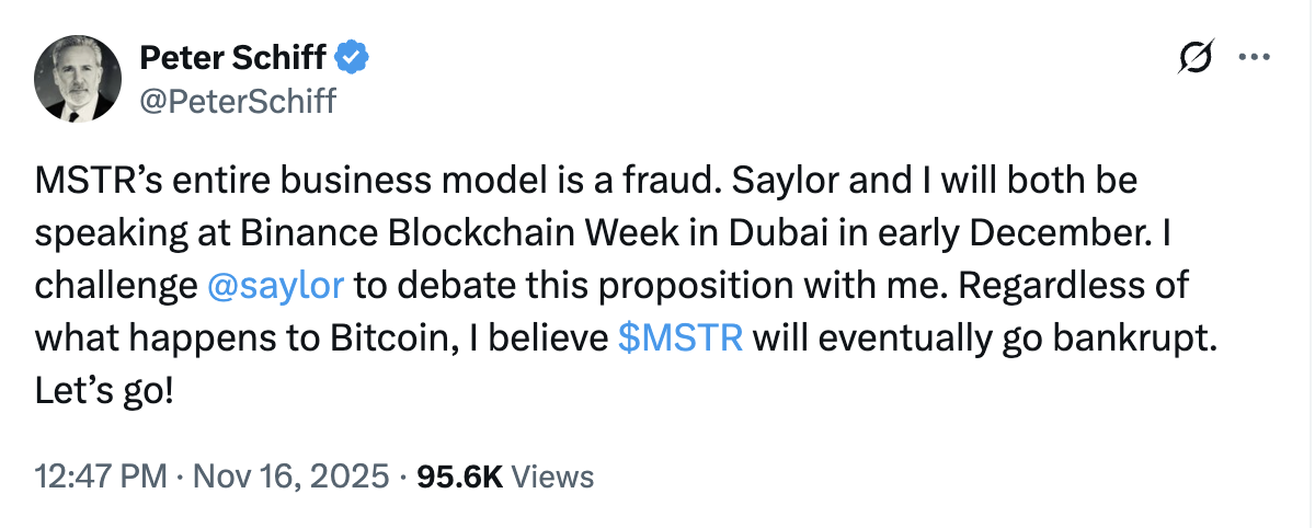 Gold, Peter Schiff, MicroStrategy, Michael Saylor, Các công ty